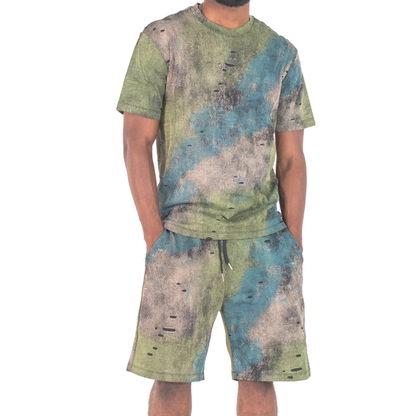 Urban Storm Distressed Tie-Dye 2-Piece Set