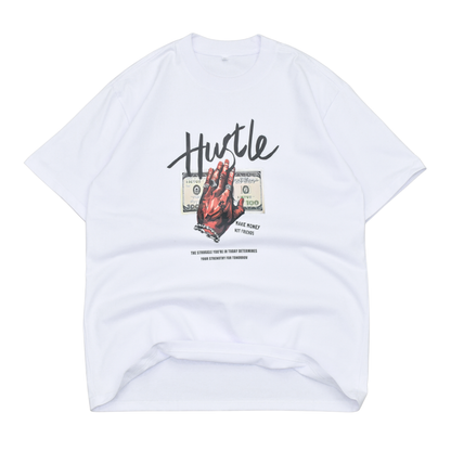 LOWKAL Hustle Graphic Oversized T-Shirt