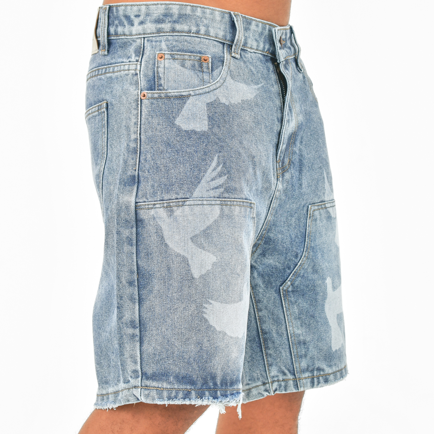 Sky Flight Washed Denim Shorts