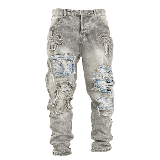 Toxic Fade Distressed Patchwork Denim