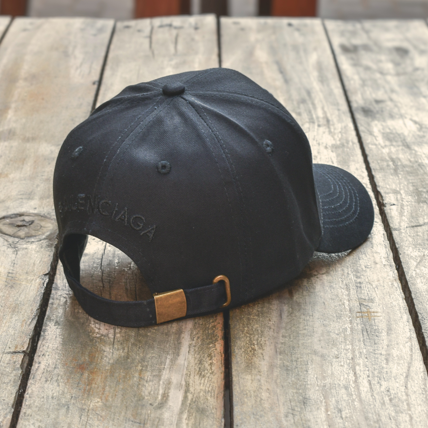 Midnight Luxe Embroidered Cap – Black