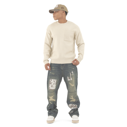 Core Knit Pocket Crew Sweater