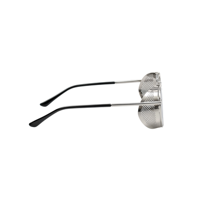 Retro Steampunk Side-Shield Round Sunglasses