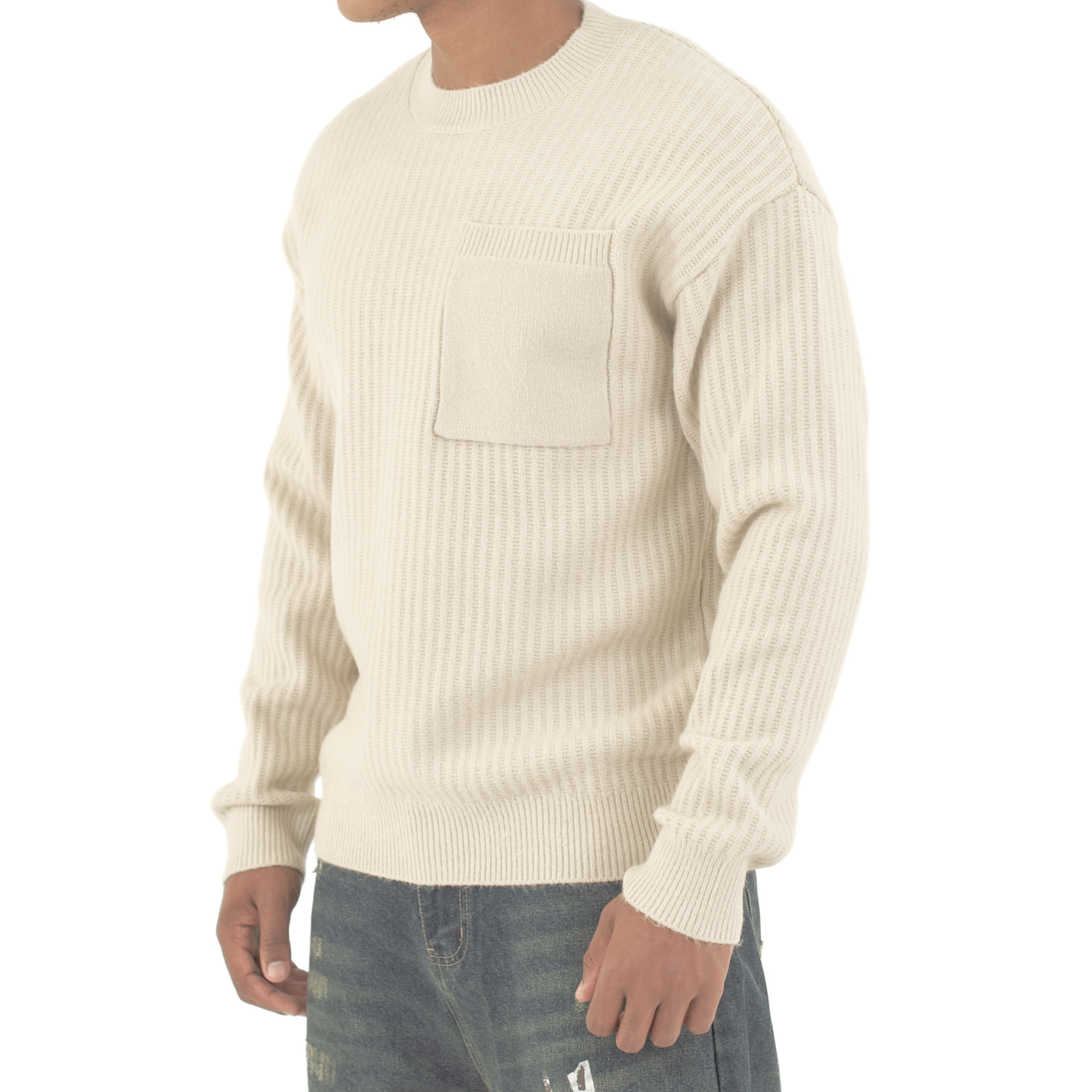 Core Knit Pocket Crew Sweater