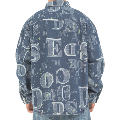 Graffiti Code Denim Shirt Jacket