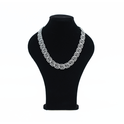 Iced Infinity Link Necklace & Bracelet Set