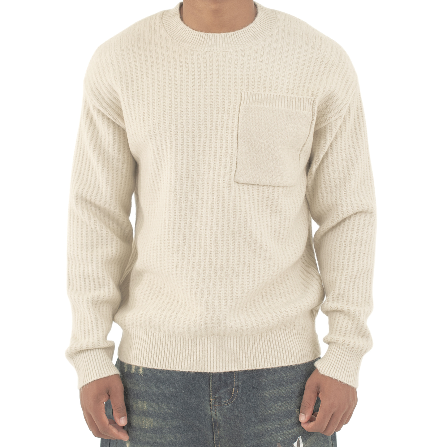 Core Knit Pocket Crew Sweater