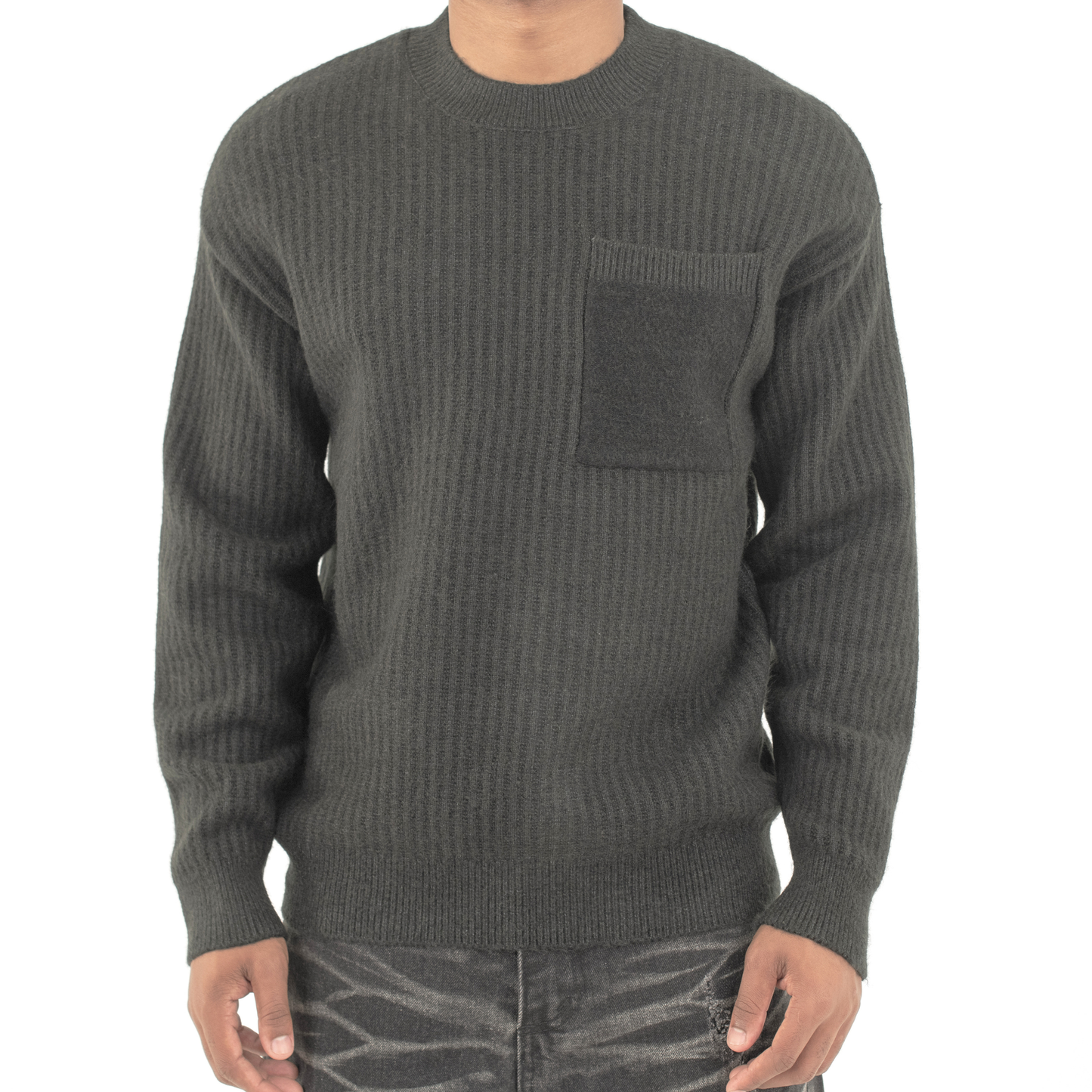 Core Knit Pocket Crew Sweater