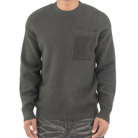 Core Knit Pocket Crew Sweater