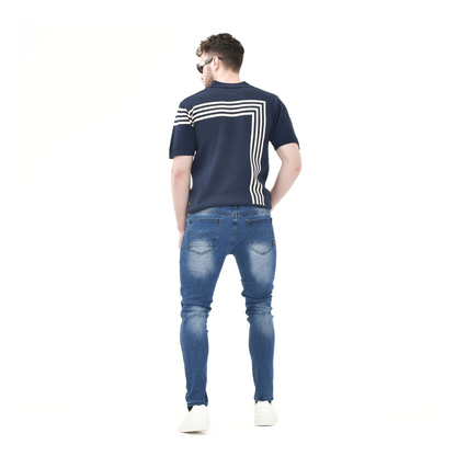 Ice Fade Distressed Skinny Denim
