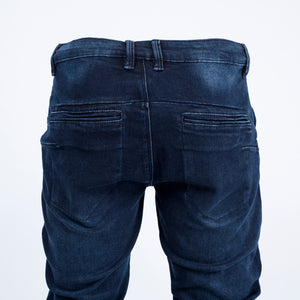 Men Faded Blue Slant Pocket Casual Jeans