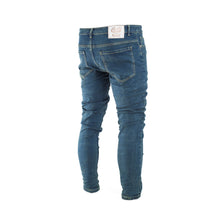 Load image into Gallery viewer, Men Carrot Fit Blue Skinny Denim
