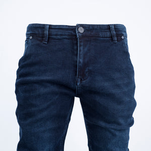 Men Faded Blue Slant Pocket Casual Jeans