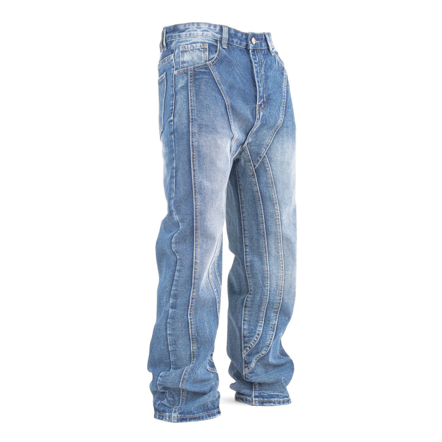 Arc-Flow Paneled Blue Relaxed fit Jean