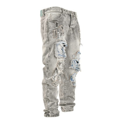 Toxic Fade Distressed Patchwork Denim