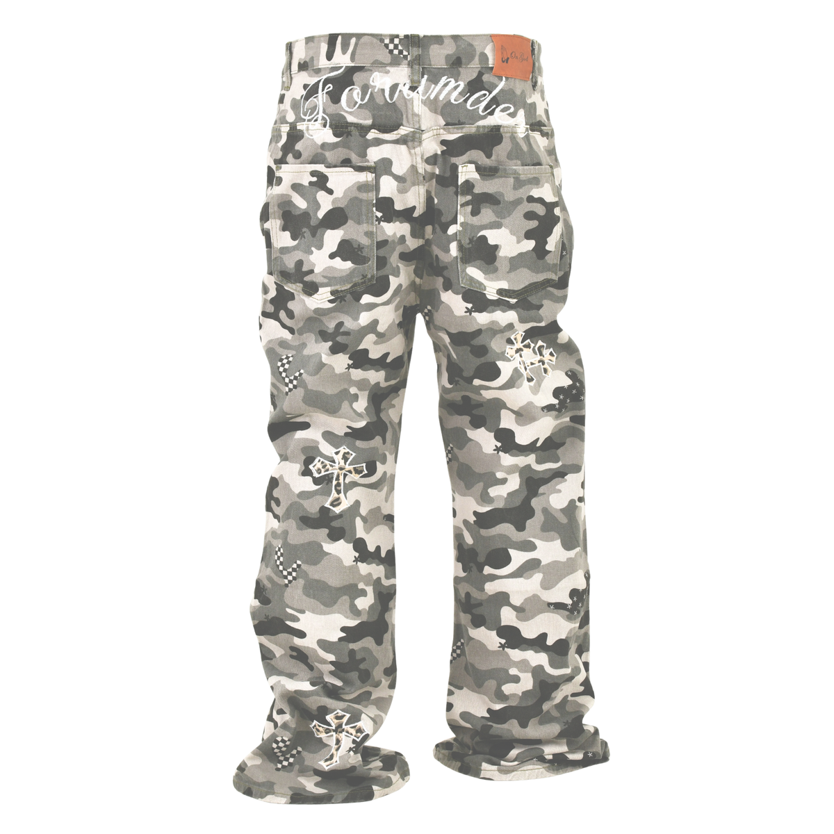 Shadow Cross Camo Stacked Jeans