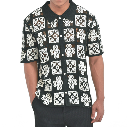 LOWKAL Heritage Tile Crochet Shirt
