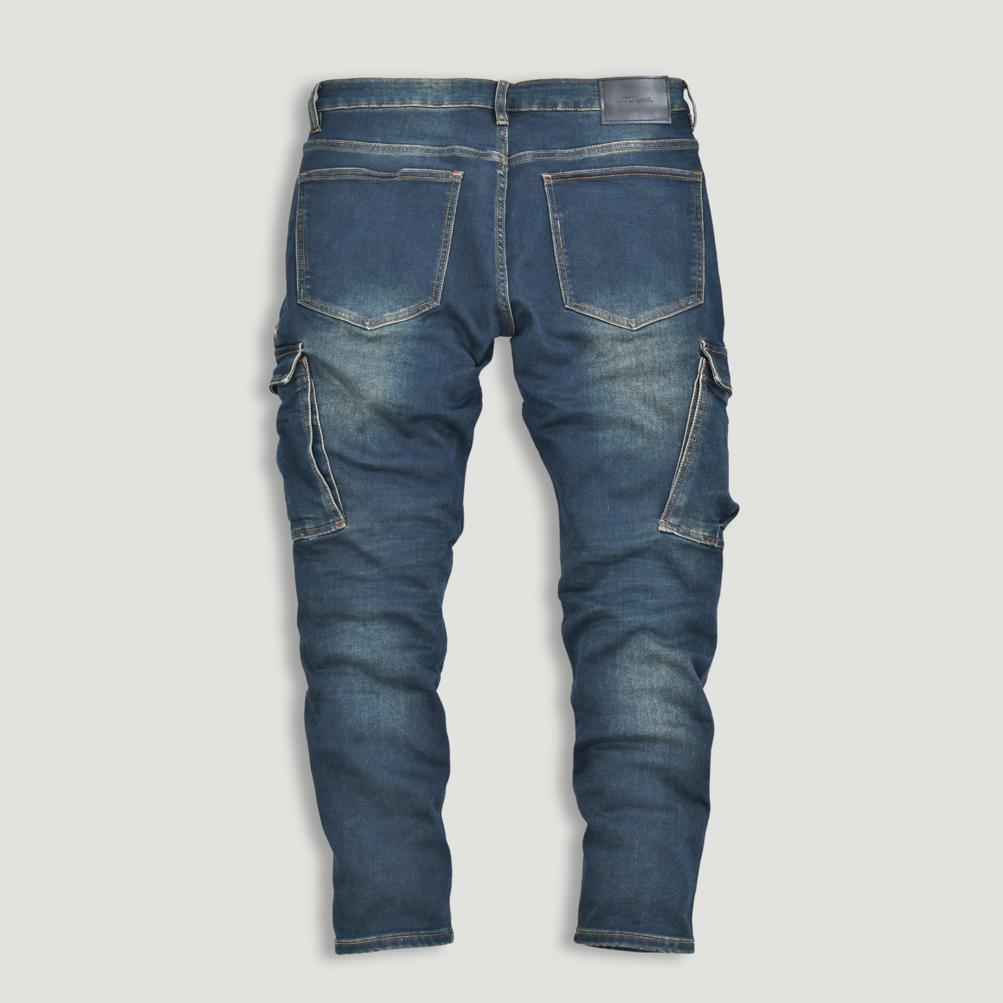 LOWKAL Zip Utility Denim Cargo Jeans