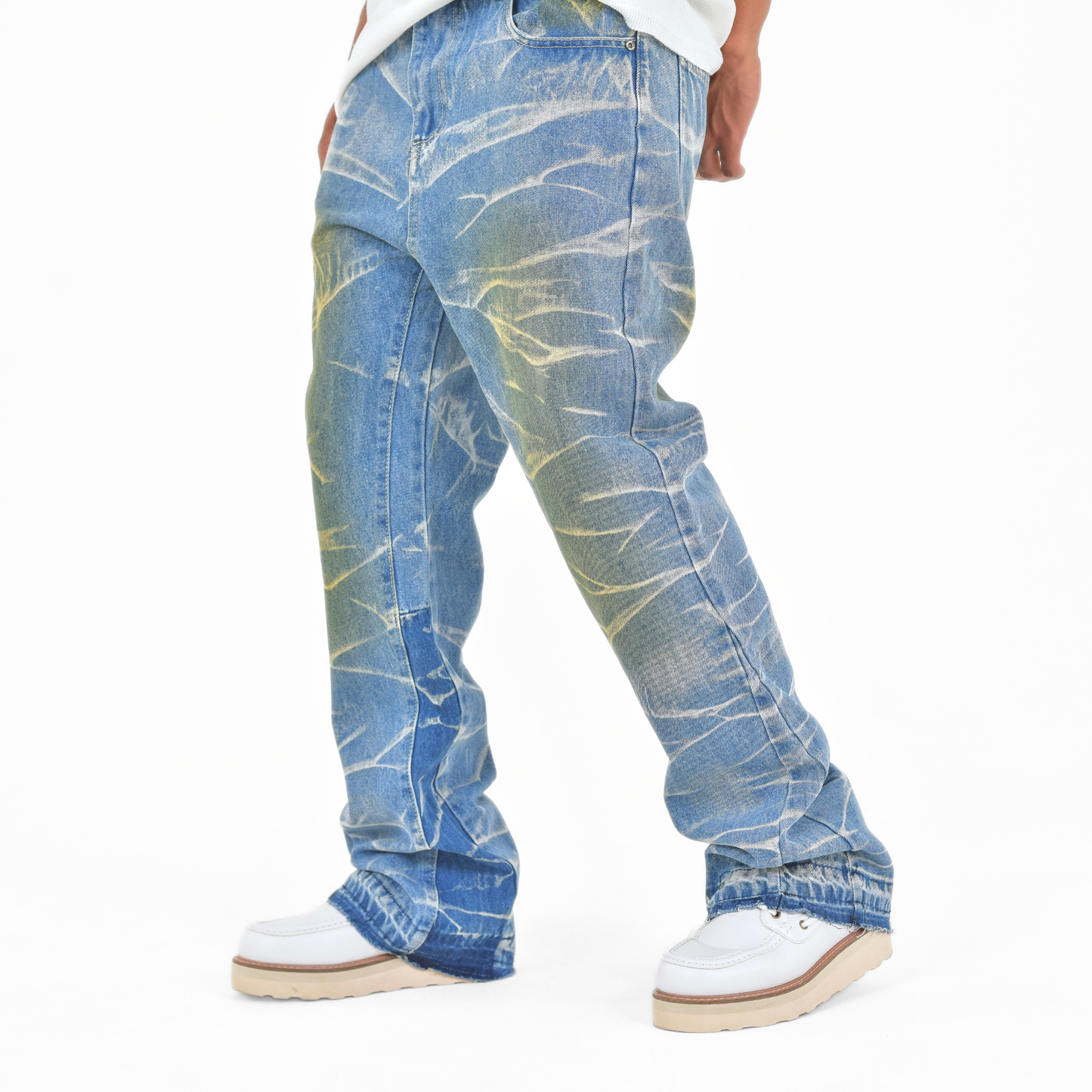 Thunder Acid Wash Stacked Denim