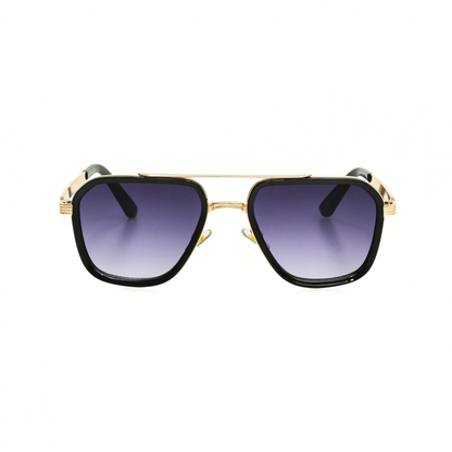LOWKAL Executive Double-Bar Square Sunglasses