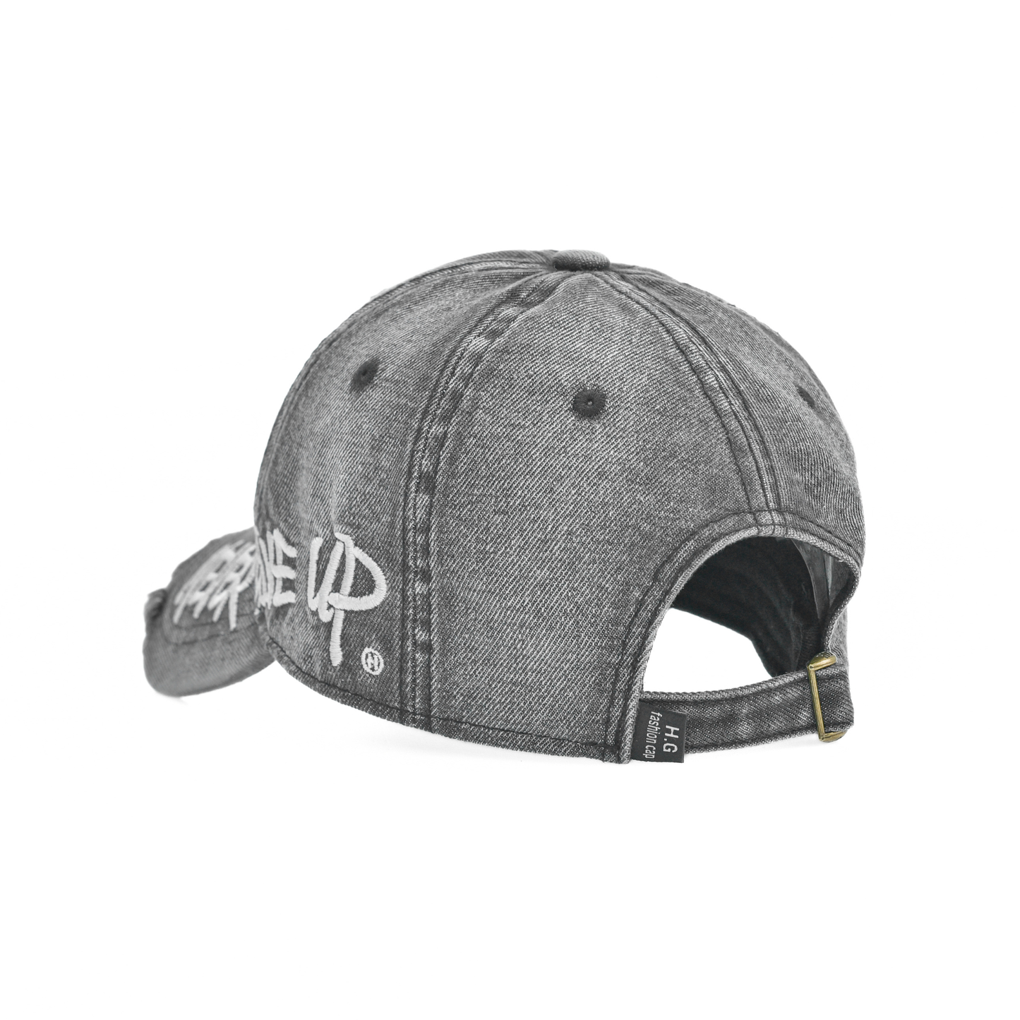 LOWKAL “Never Give Up” Vintage Distressed Trucker Cap