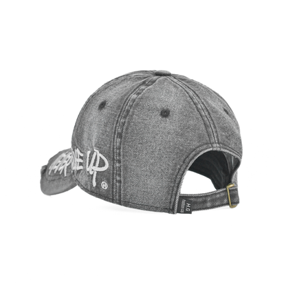 LOWKAL “Never Give Up” Vintage Distressed Trucker Cap