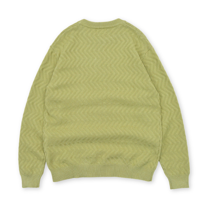Zigzag Textured Knit Sweater