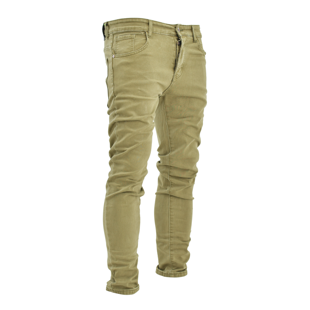 LOWKAL Desert Stack Slim Jeans – Olive Green