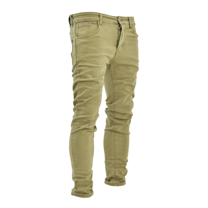 LOWKAL Desert Stack Slim Jeans – Olive Green
