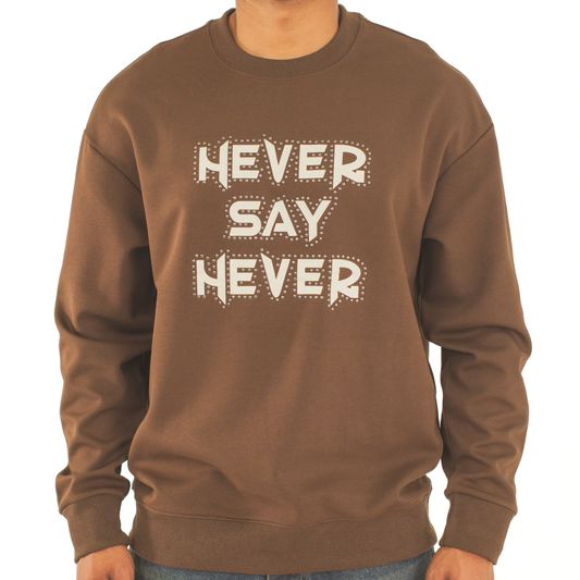 Never Say Never Studded Statement Crewneck