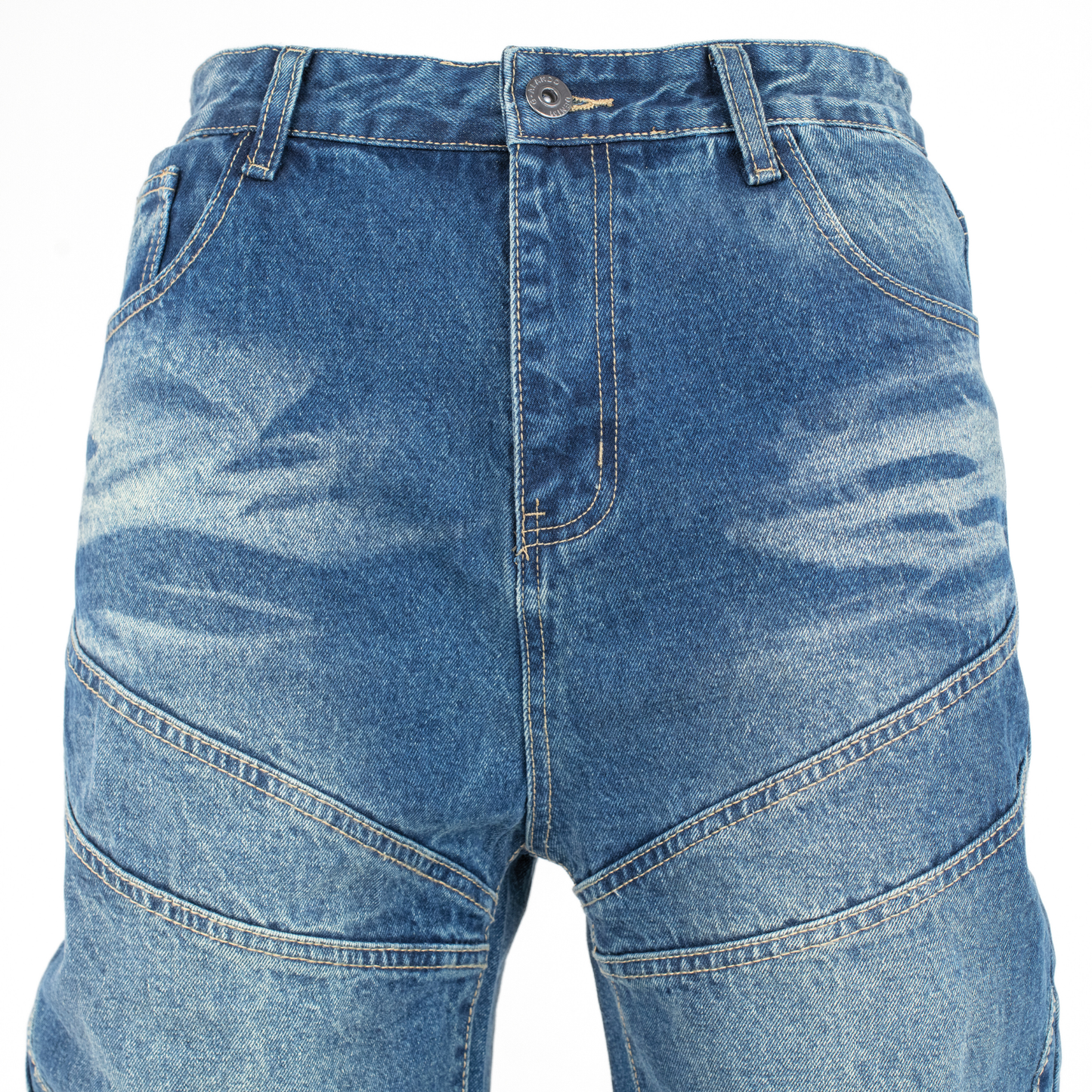 Arc Line Washed Baggy Denim