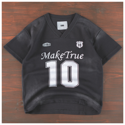 Make True No.10 Varsity V-Neck Tee