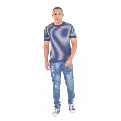 Ice Fade Distressed Skinny Denim