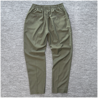 LOWKAL Tailored Utility Drawstring Trousers – Vintage Olive