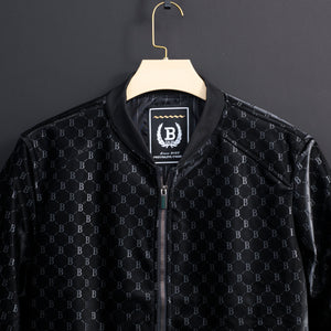 Men Geo Print Bomber Jacket