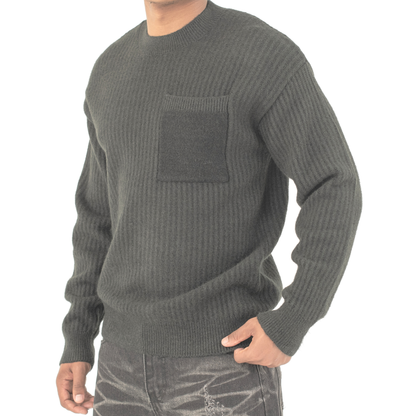 Core Knit Pocket Crew Sweater