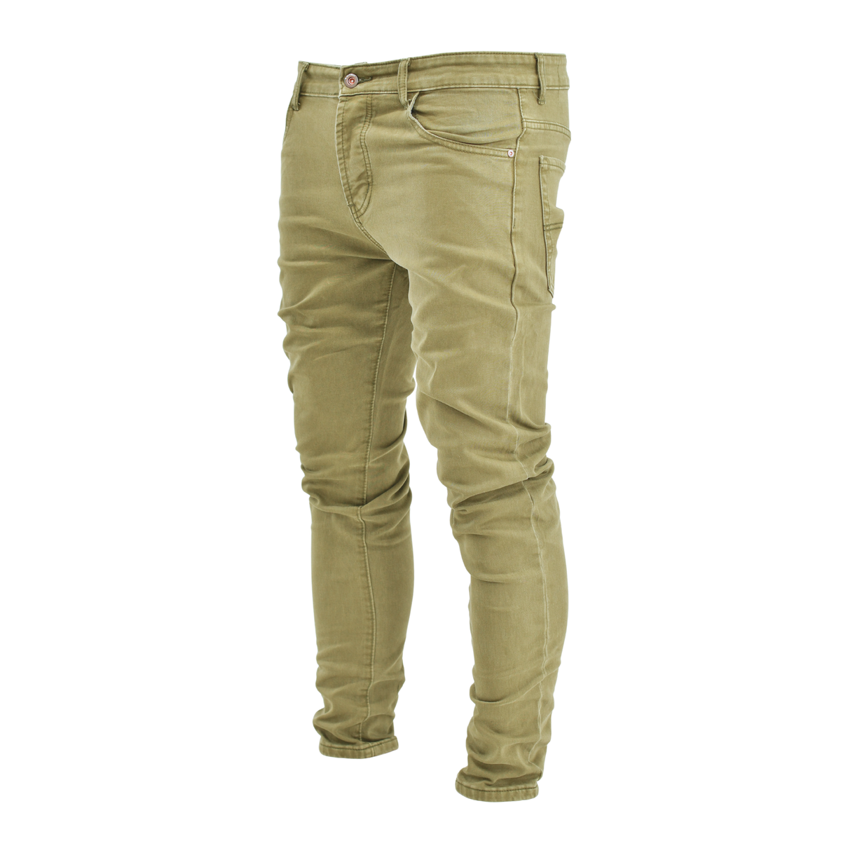 LOWKAL Desert Stack Slim Jeans – Olive Green