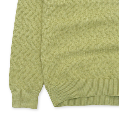 Zigzag Textured Knit Sweater