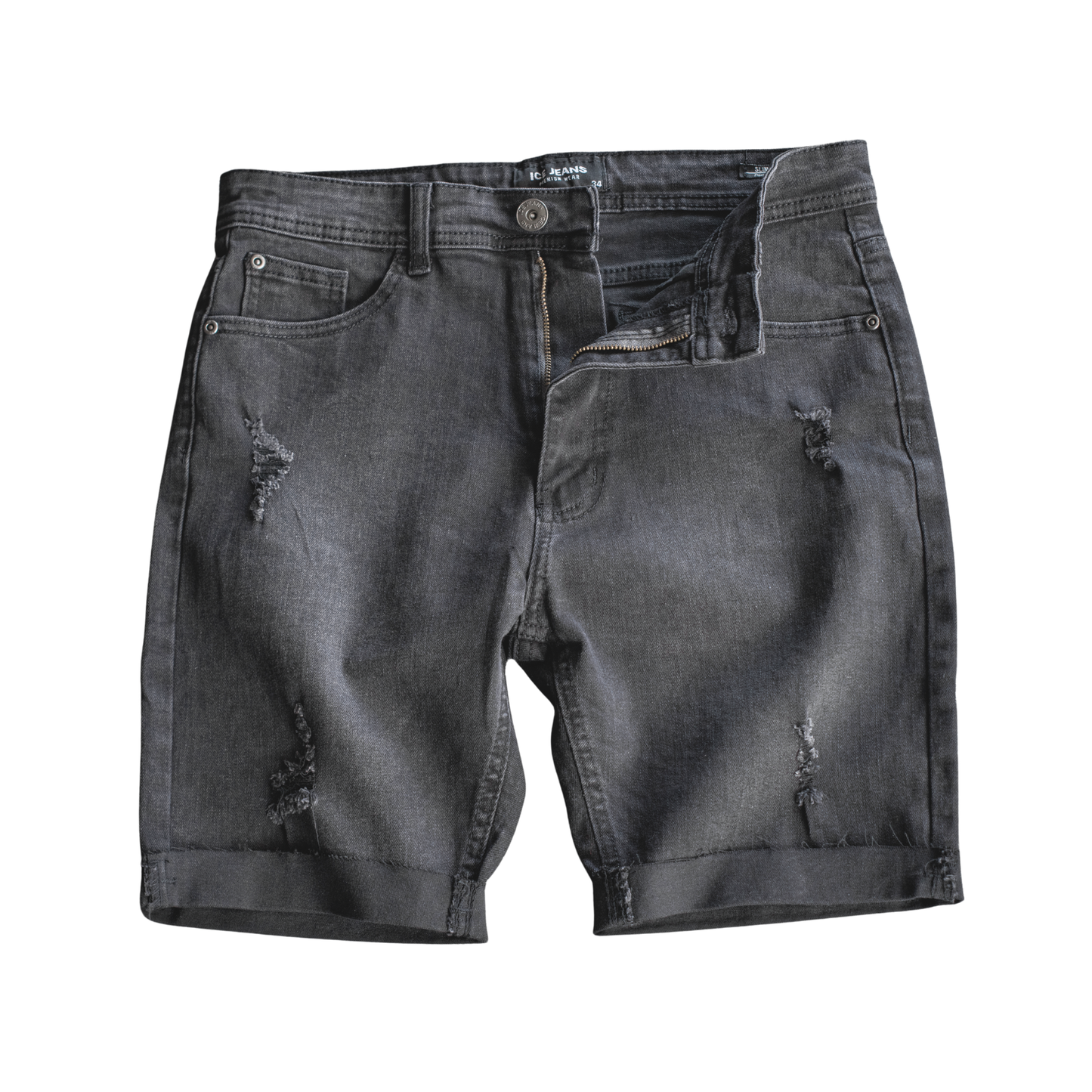 Ice Cut Off Distressed Denim Short