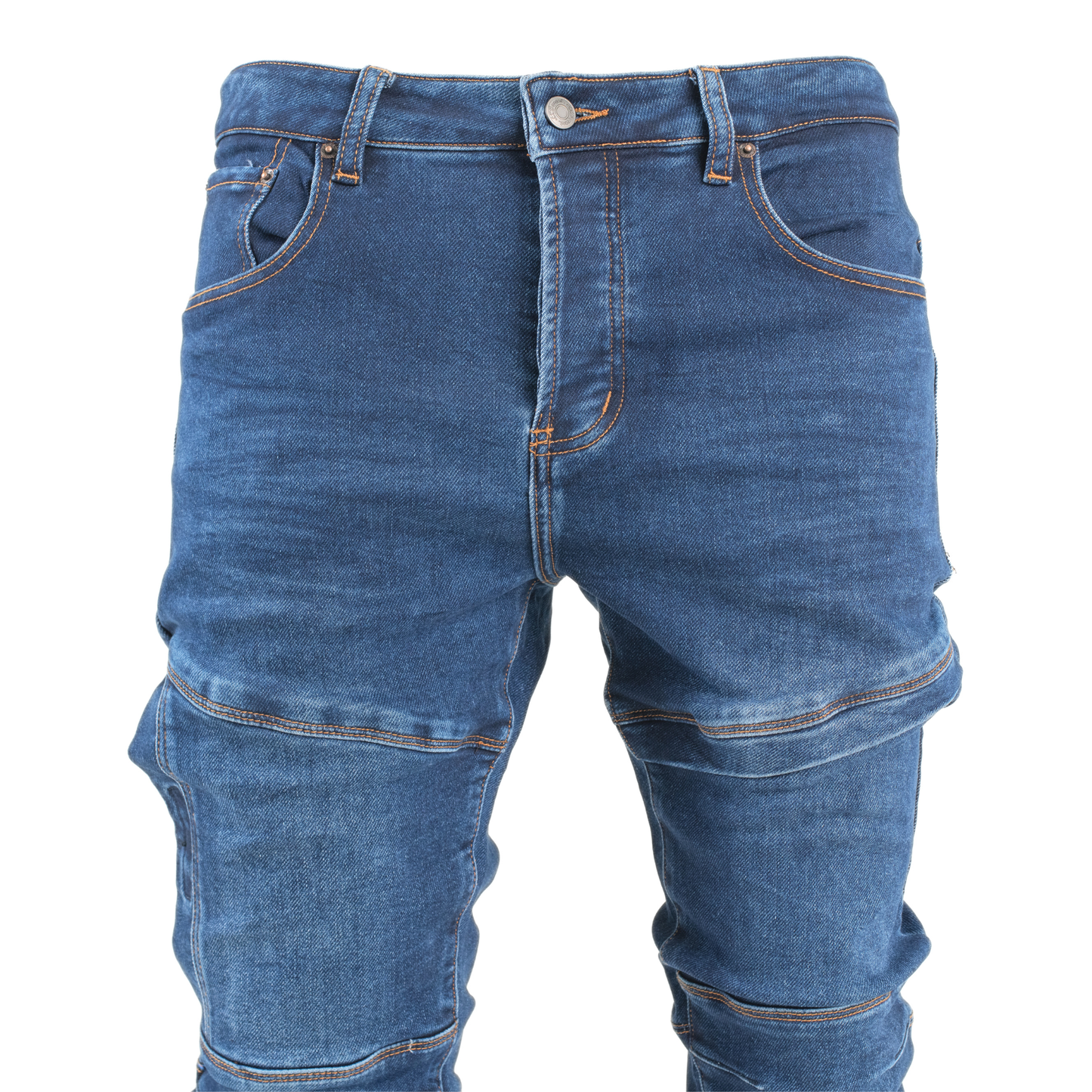 Blue Matrix Panel Skinny Jean