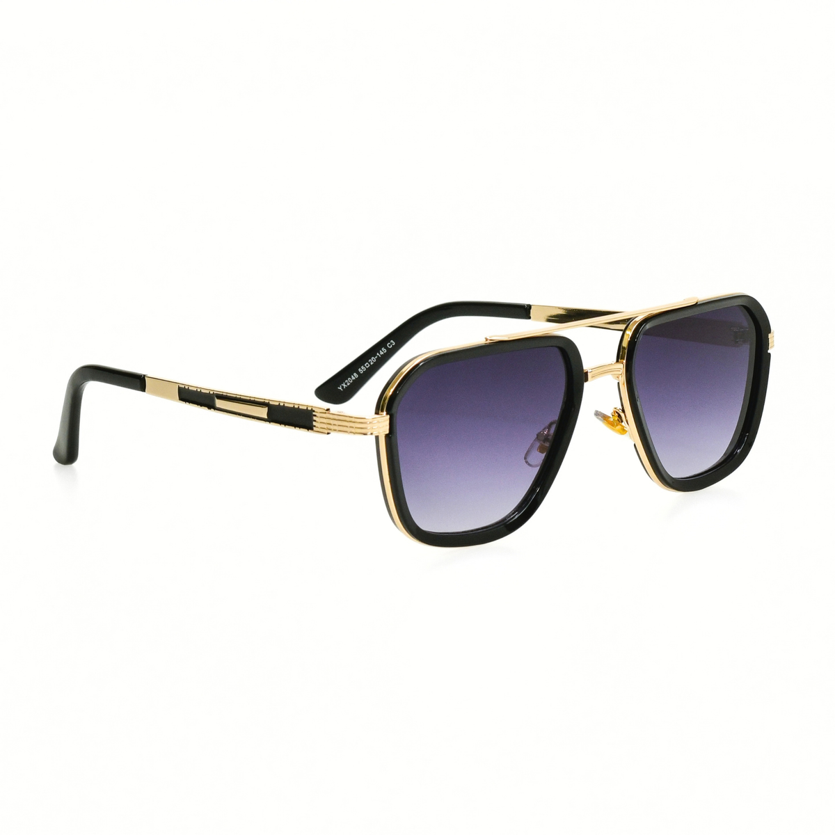 LOWKAL Executive Double-Bar Square Sunglasses