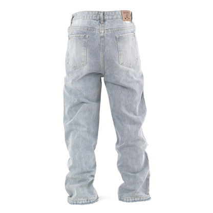 Blue Drift Arc-Paneled Relaxed Straight Jean
