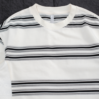 Linear Drift Textured Stripe T-shirt