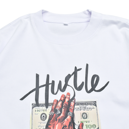 LOWKAL Hustle Graphic Oversized T-Shirt