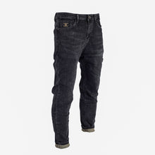 Load image into Gallery viewer, Men Black Frayed Jeans
