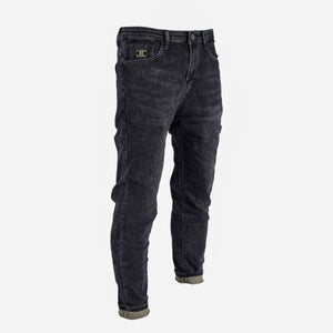 Men Black Frayed Jeans