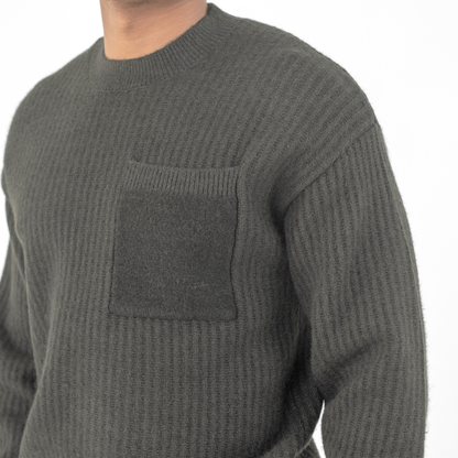 Core Knit Pocket Crew Sweater