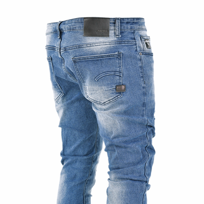 Ice Fade Distressed Skinny Denim