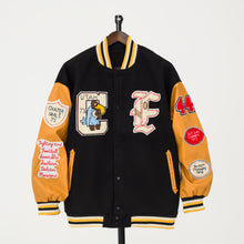 Load image into Gallery viewer, Men Design Fashion Varsity CF Graphic Patch Jacket.
