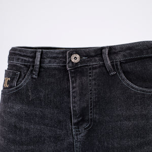 Men Black Frayed Jeans